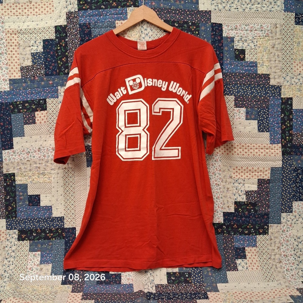 Vintage 80s Collegiate Pacific Walt Disney World Shirt Mens XL Red Made in USA